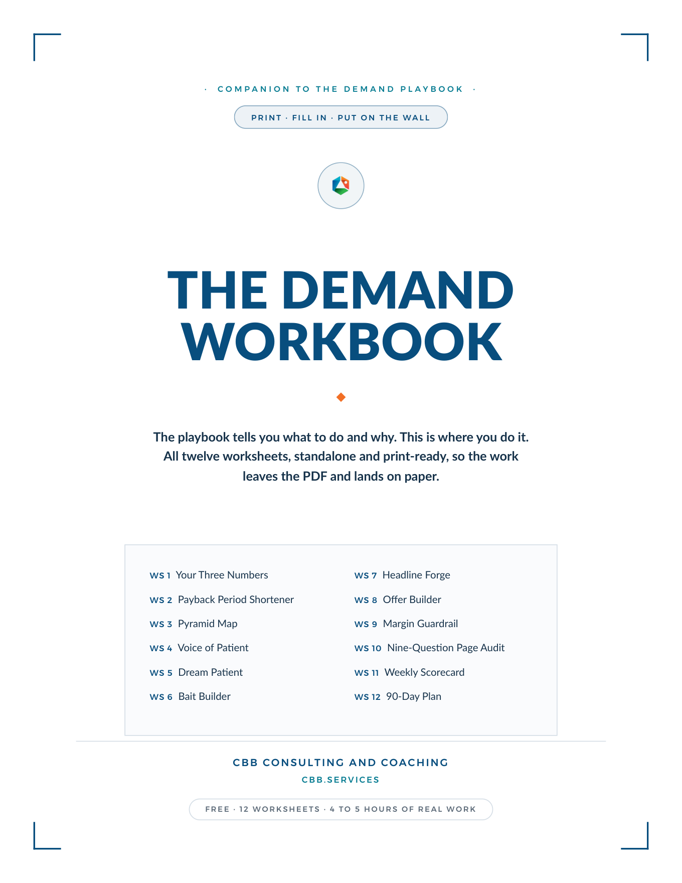 The Demand Workbook, 12 print-ready worksheets